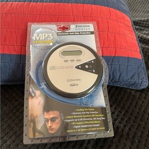 Emerson Silver and Black Portable CD Player